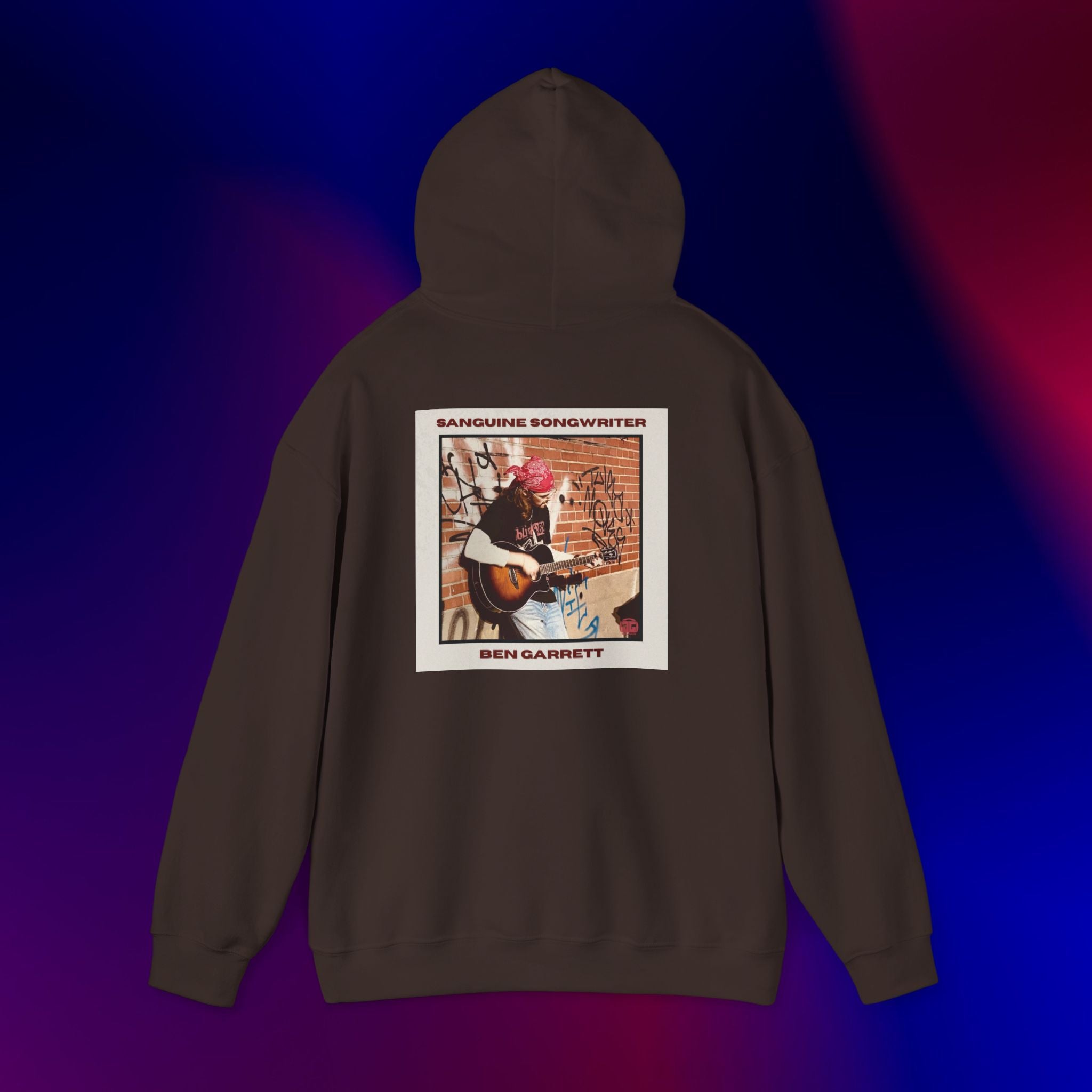 Hooded Sweatshirt "Sanguine Songwriter" Design 1
