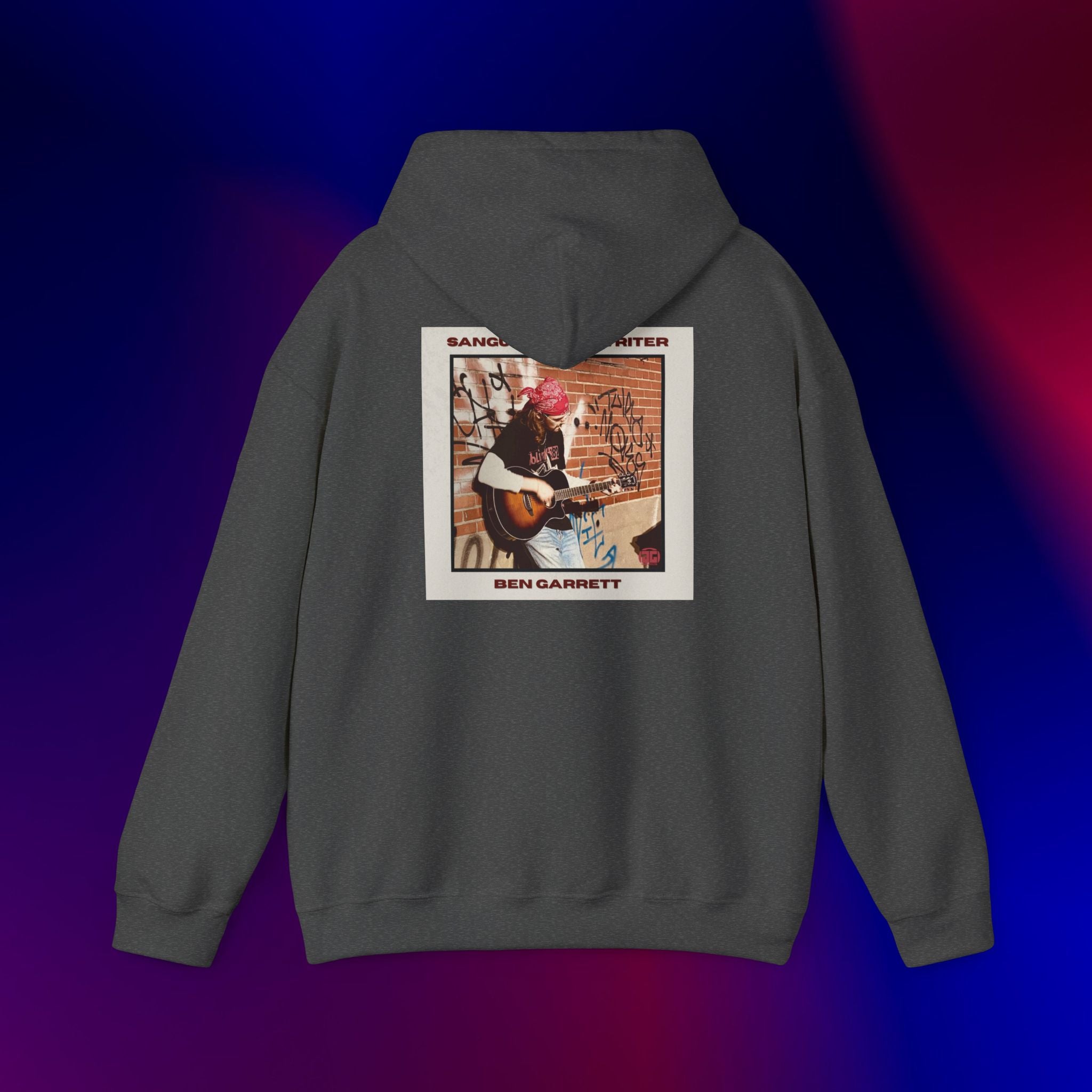 Hooded Sweatshirt "Sanguine Songwriter" Design 1