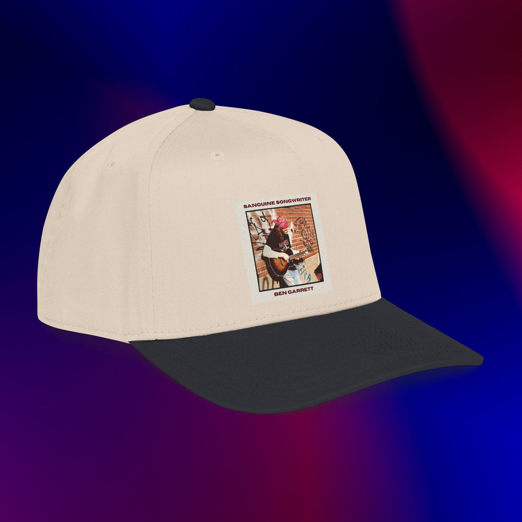 Mid Profile Baseball Cap "Sanguine Songwriter" Design 1