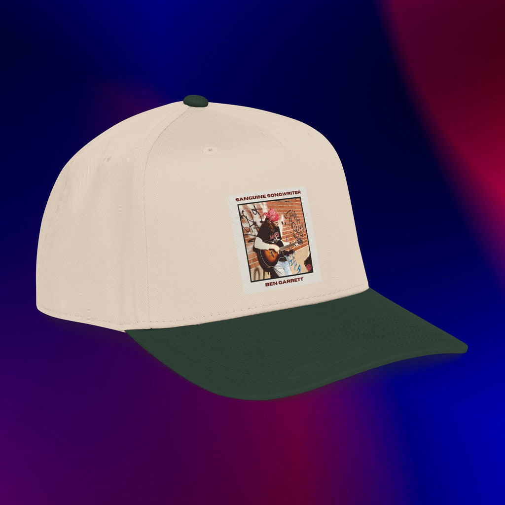 Mid Profile Baseball Cap "Sanguine Songwriter" Design 1