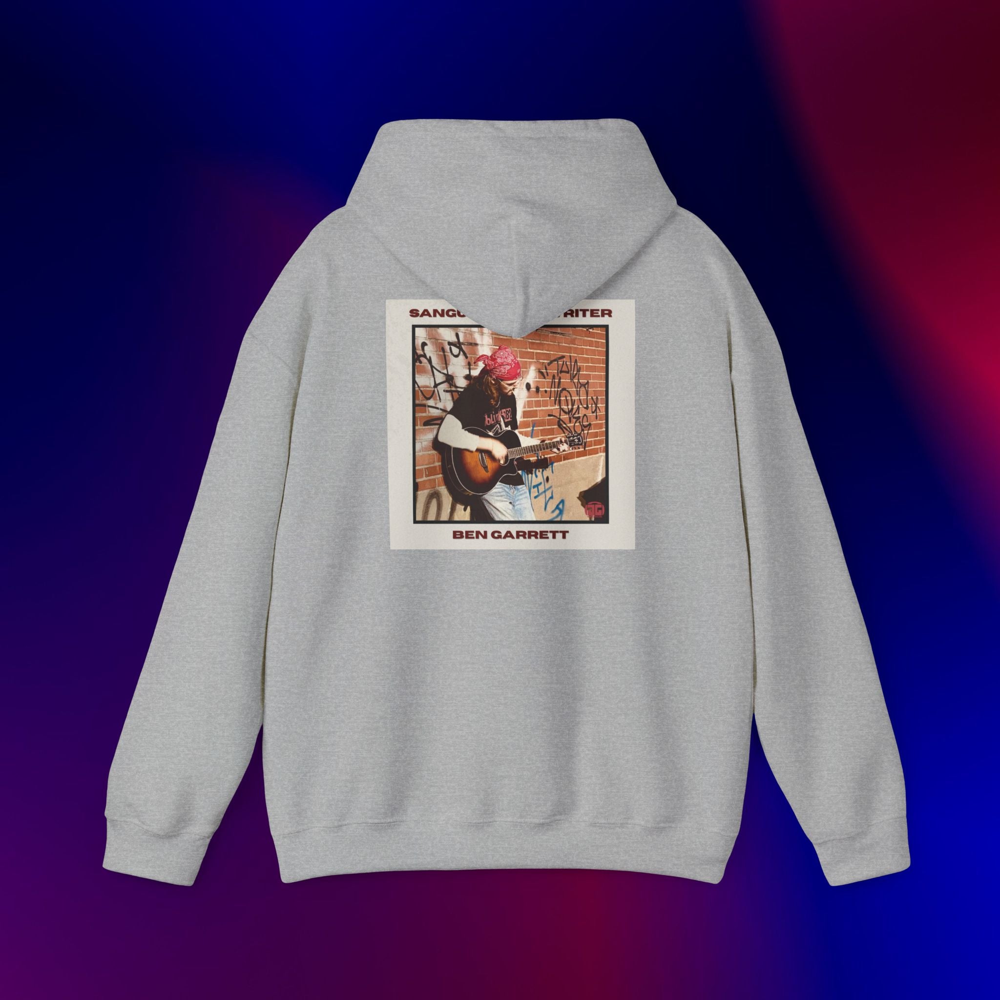 Hooded Sweatshirt "Sanguine Songwriter" Design 1