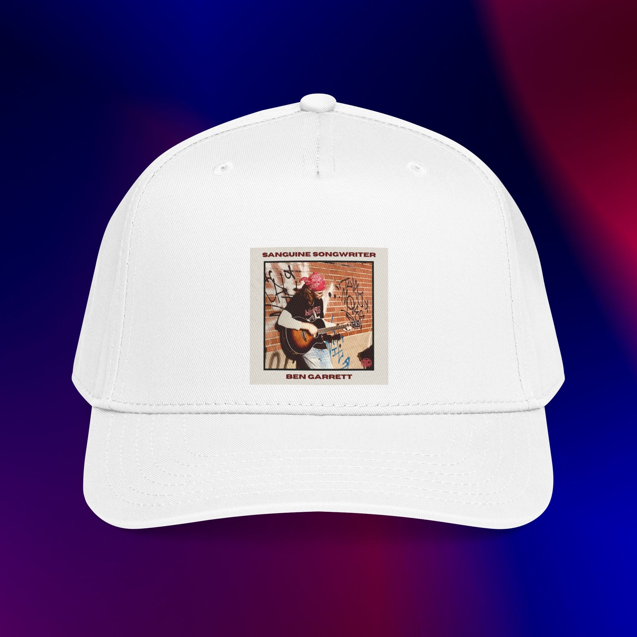 Mid Profile Baseball Cap "Sanguine Songwriter" Design 1
