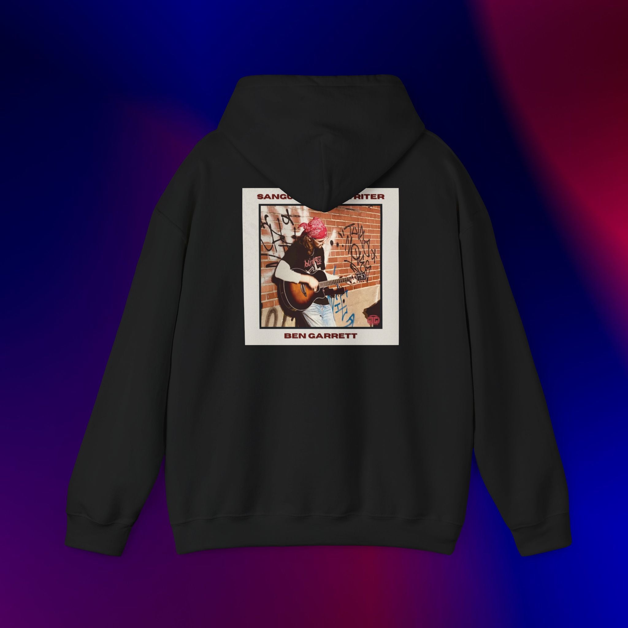 Hooded Sweatshirt "Sanguine Songwriter" Design 1