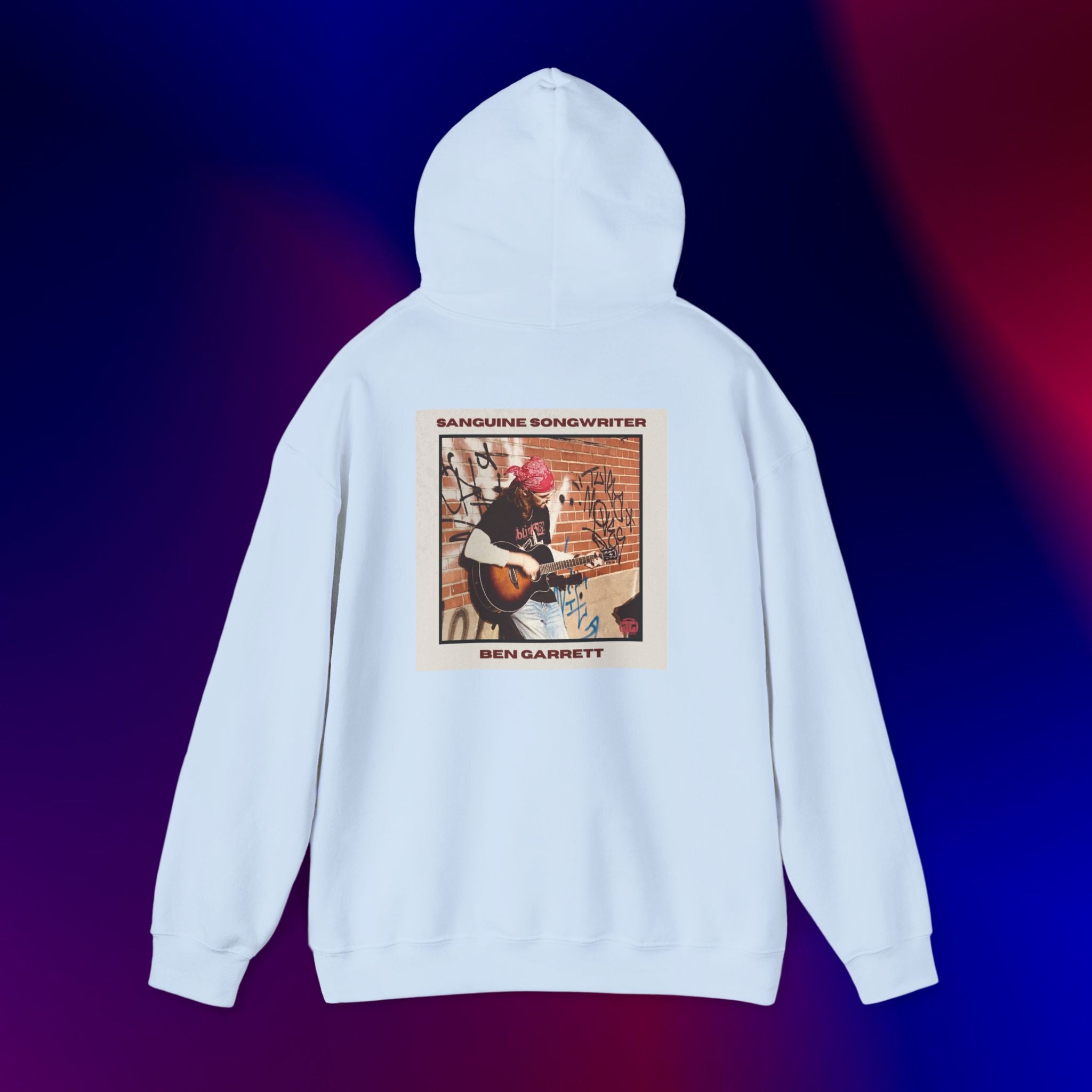 Hooded Sweatshirt "Sanguine Songwriter" Design 1