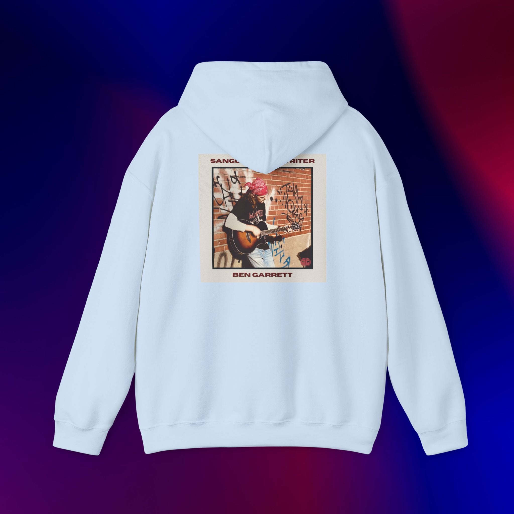 Hooded Sweatshirt "Sanguine Songwriter" Design 1