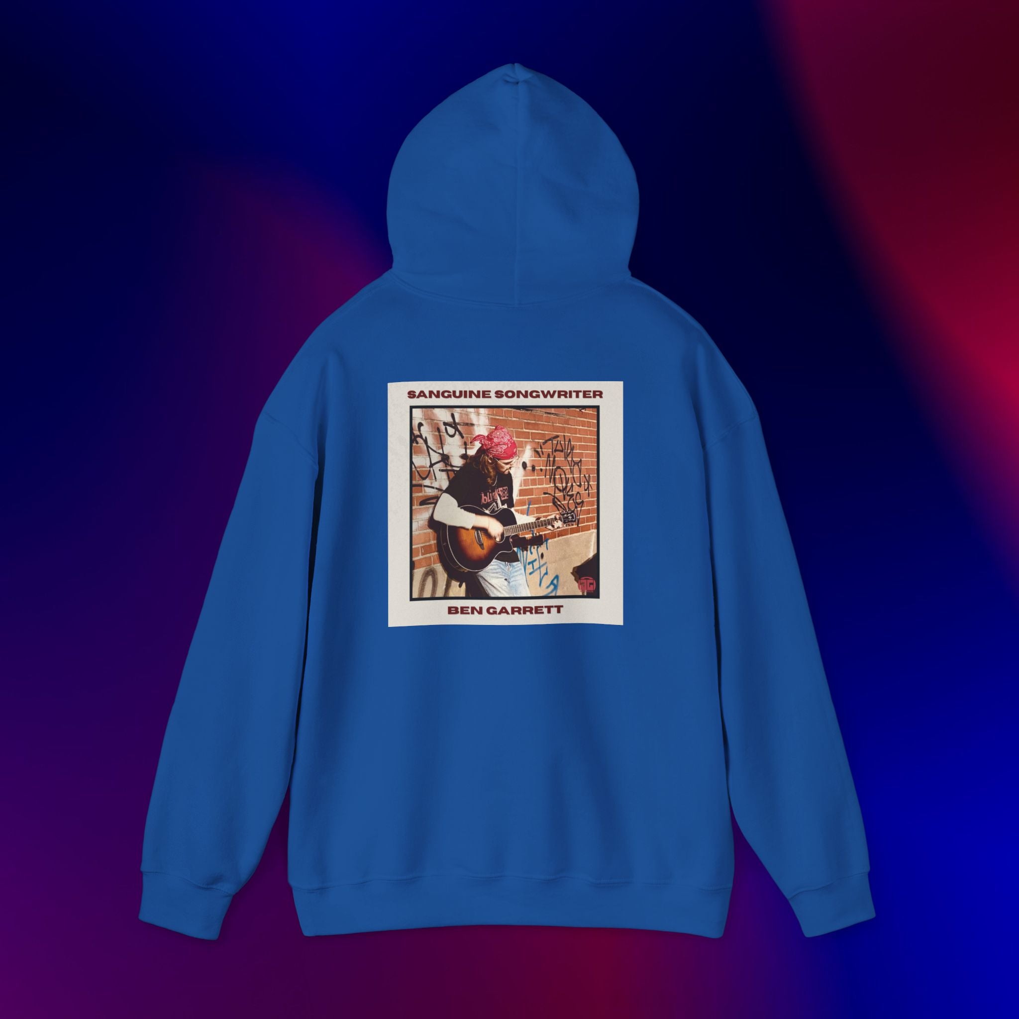 Hooded Sweatshirt "Sanguine Songwriter" Design 1