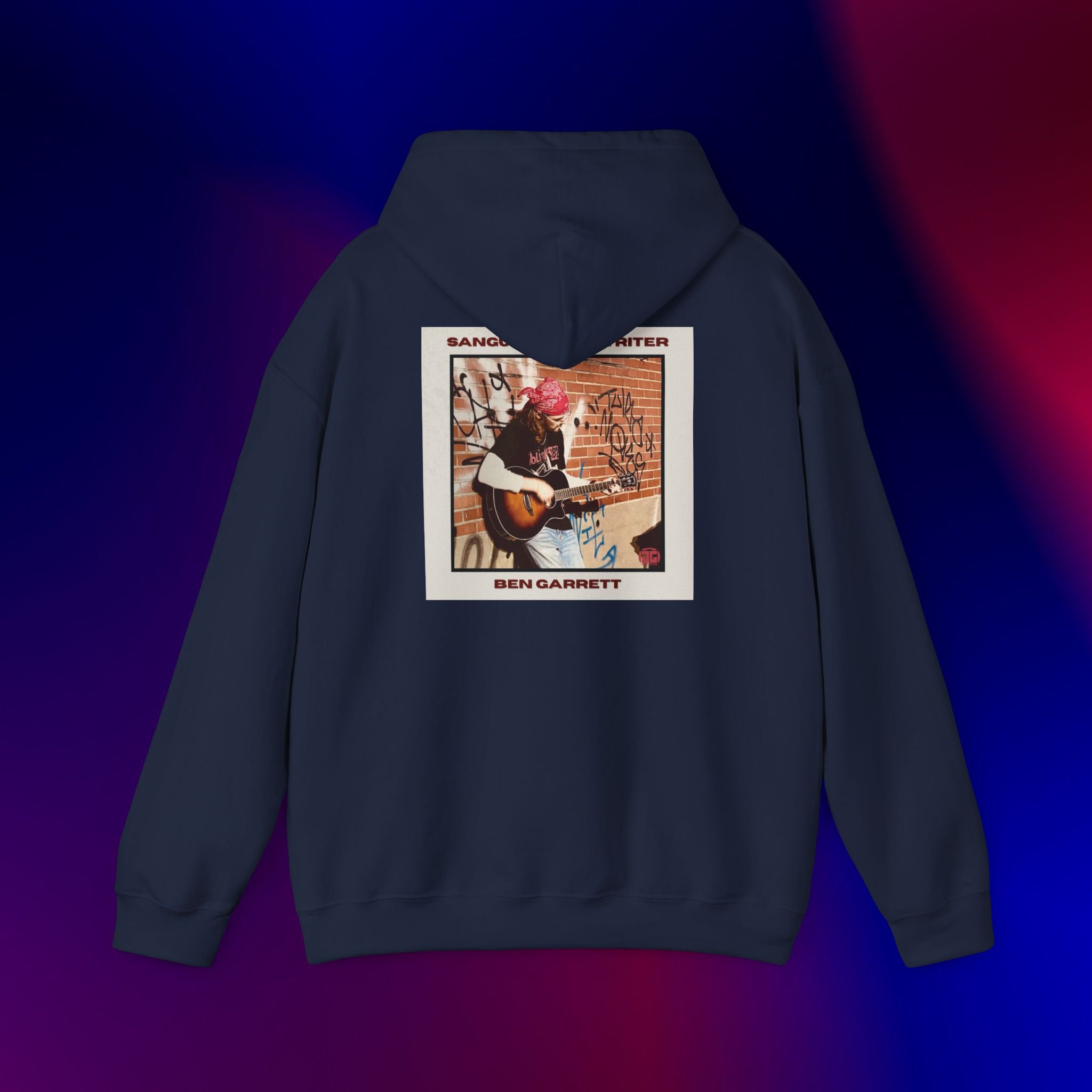 Hooded Sweatshirt "Sanguine Songwriter" Design 1