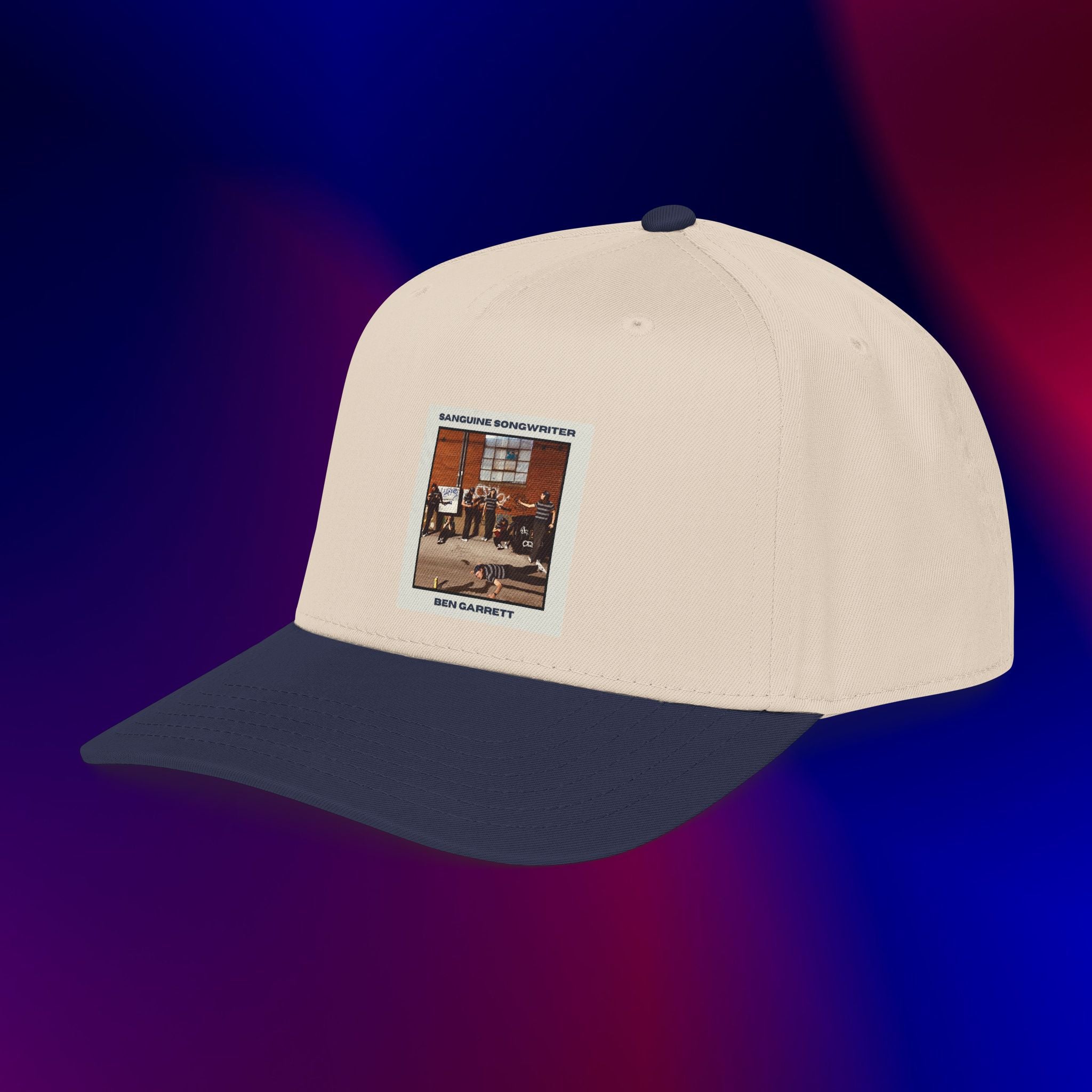 Mid Profile Baseball Cap "Sanguine Songwriter" Design 2