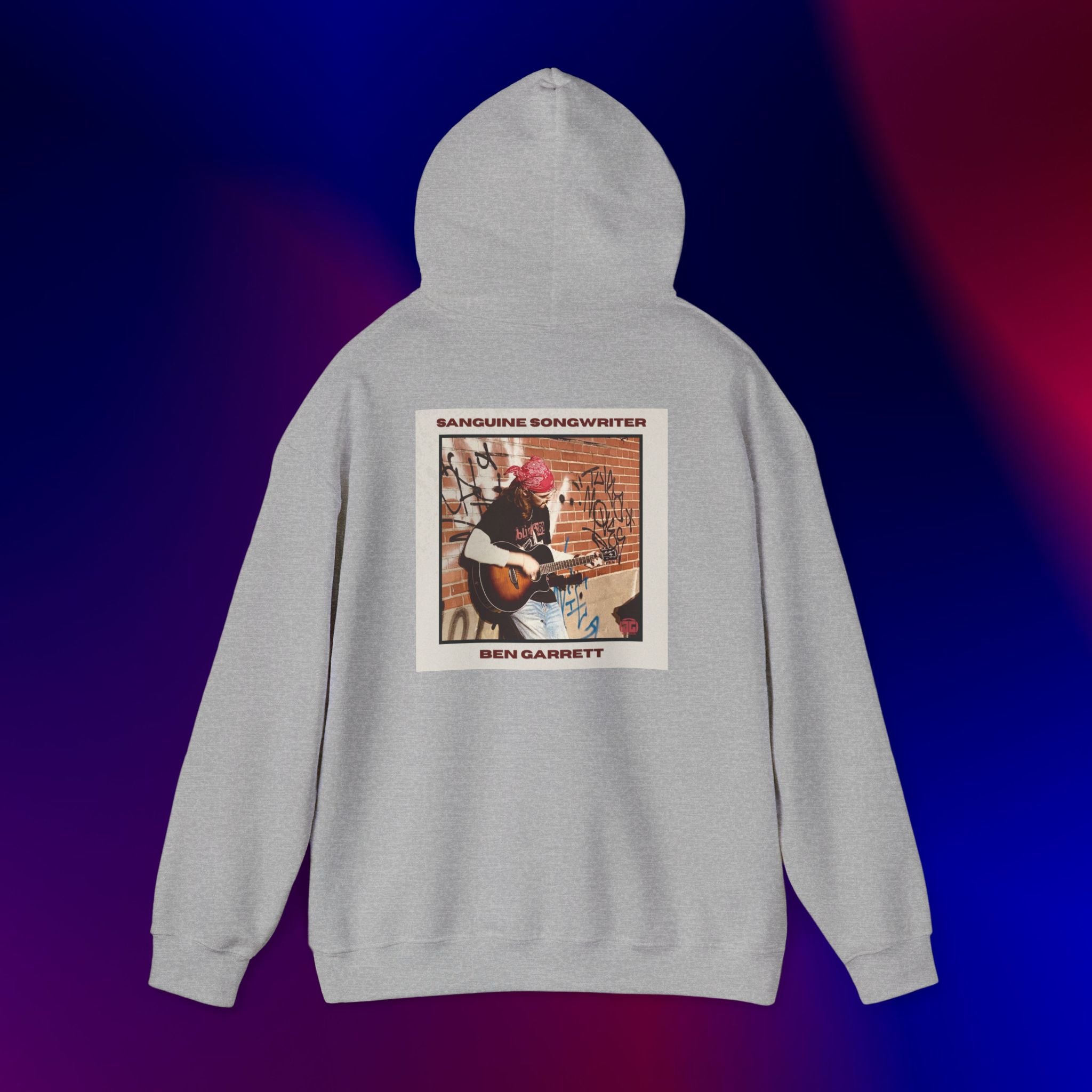 Hooded Sweatshirt "Sanguine Songwriter" Design 1