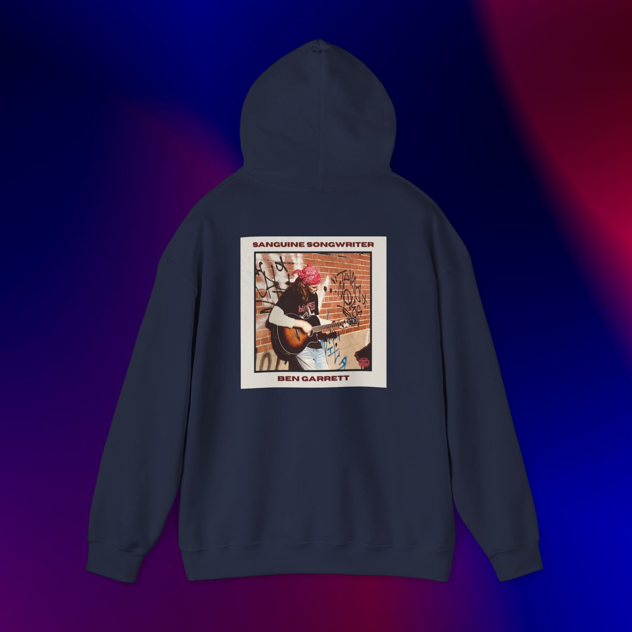 Hooded Sweatshirt "Sanguine Songwriter" Design 1