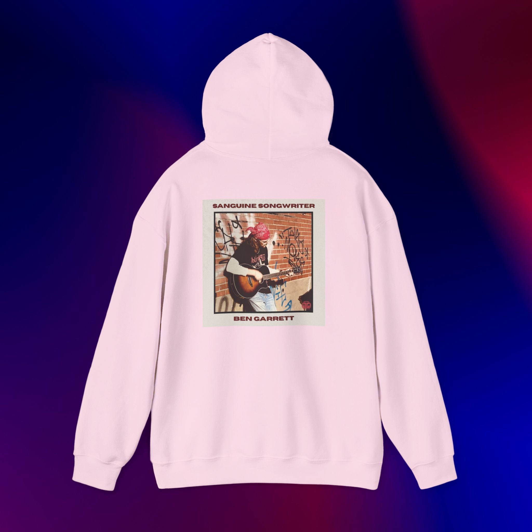 Hooded Sweatshirt "Sanguine Songwriter" Design 1