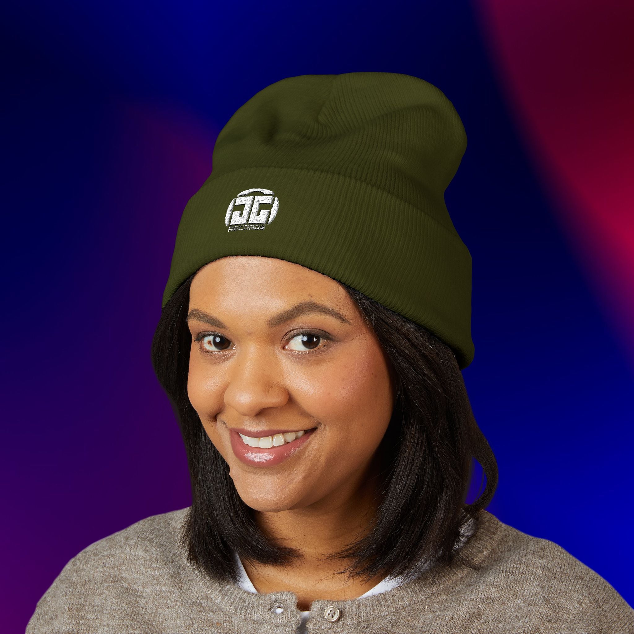 "JG Records" Embroidered Beanie