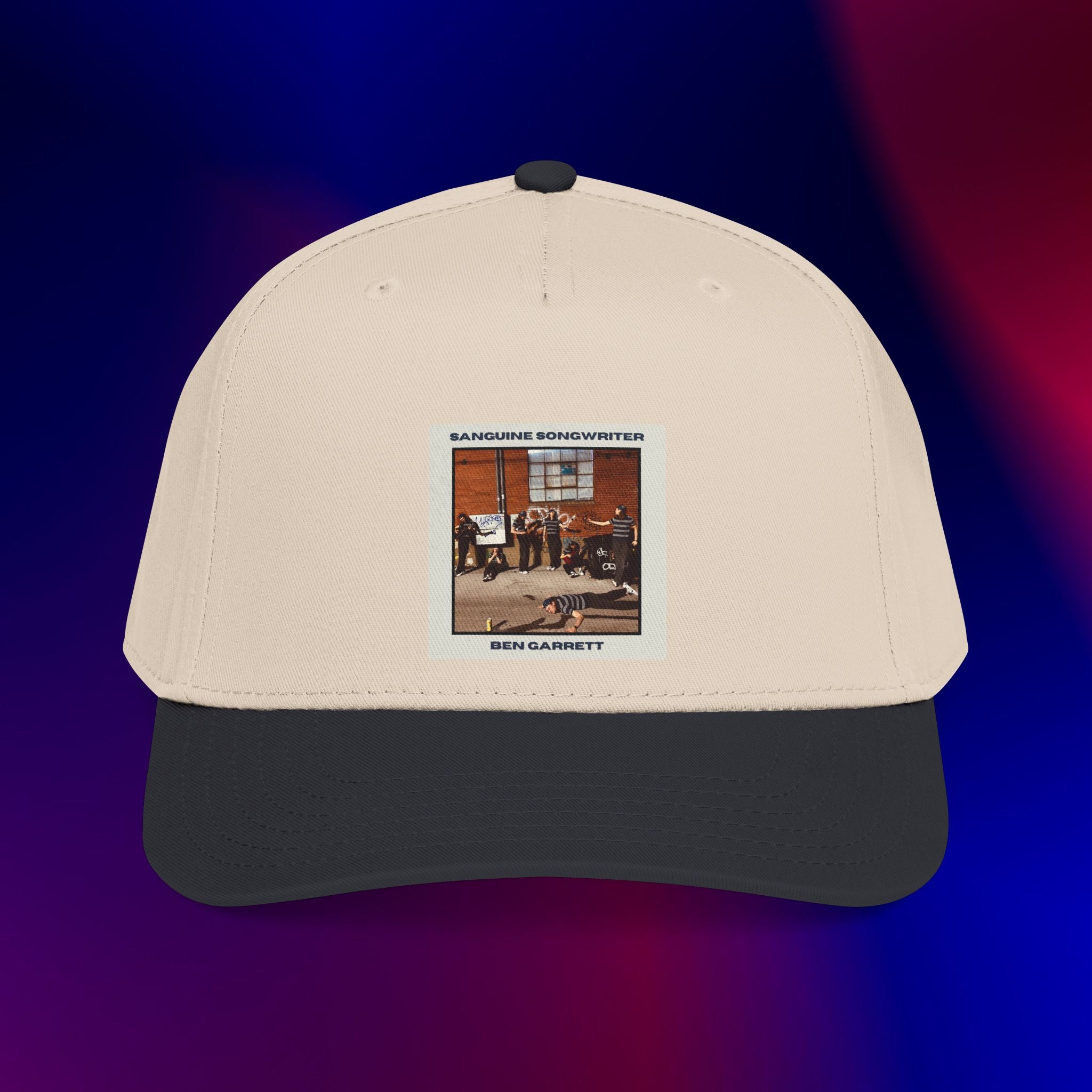 Mid Profile Baseball Cap "Sanguine Songwriter" Design 2